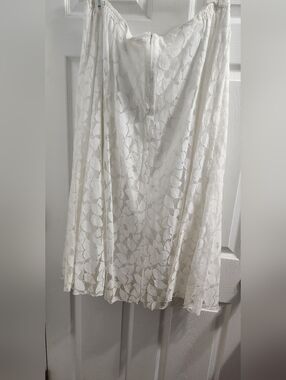 White Floral Lace Slip Skirt